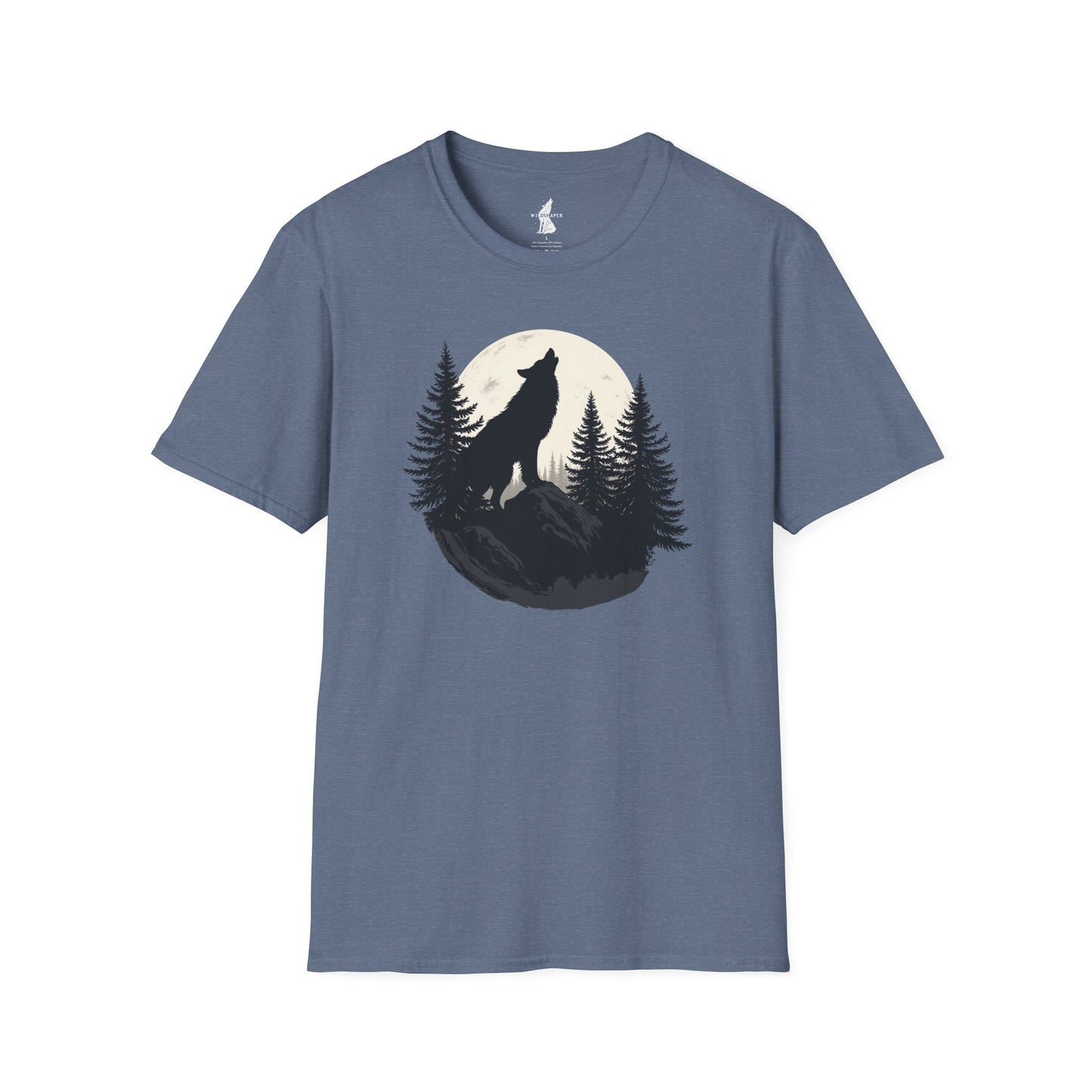Howling Wolf in Moon Light T-Shirt