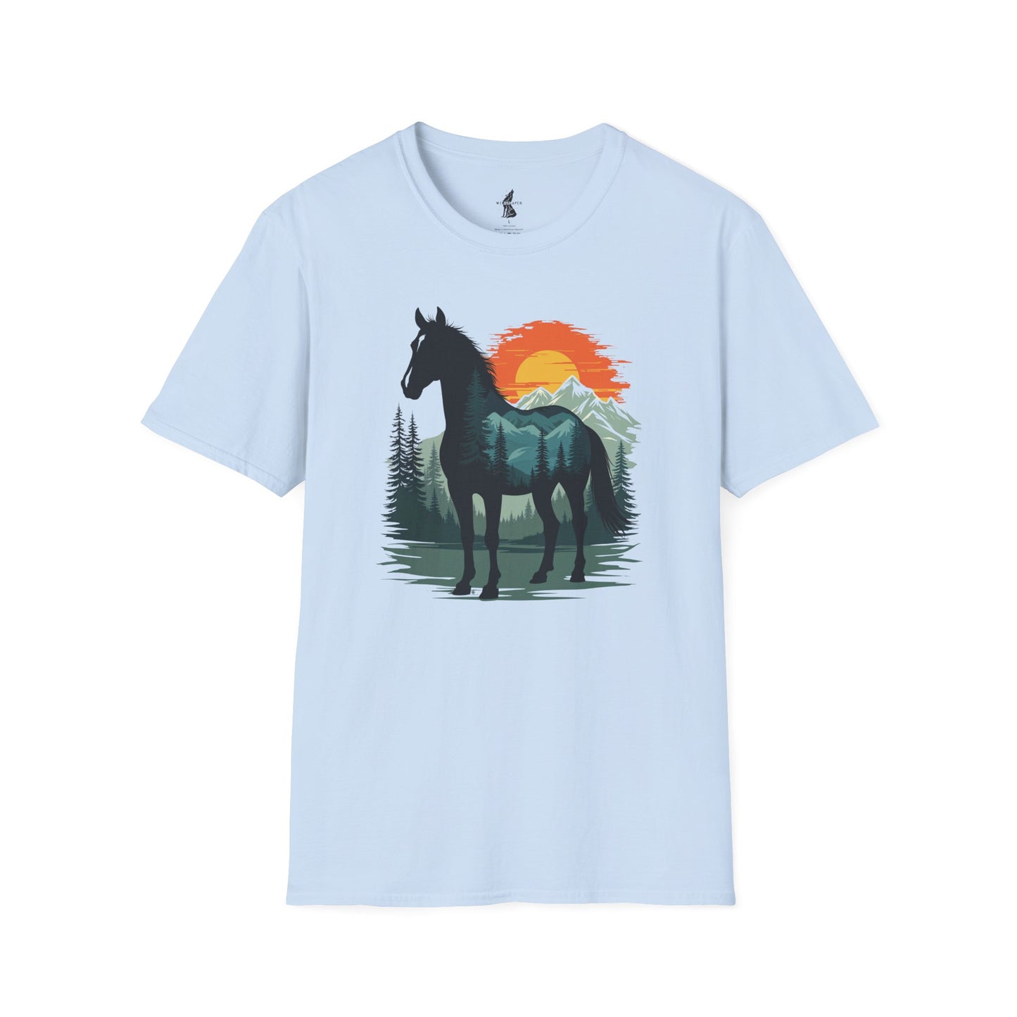 Mountain Sunset Horse Graphic T-Shirt