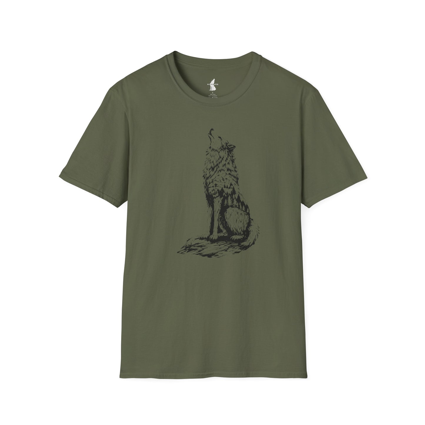 Howling Wolf Silhouette Nature T-Shirt