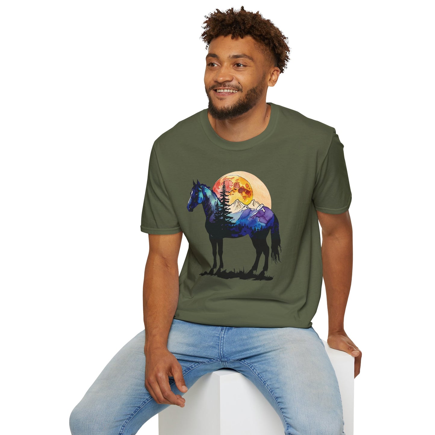 Mountain Sunset Horse T-Shirt