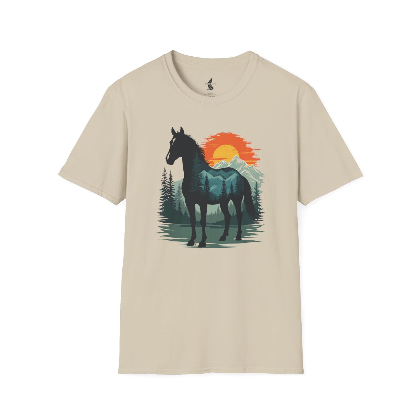 Mountain Sunset Horse Graphic T-Shirt