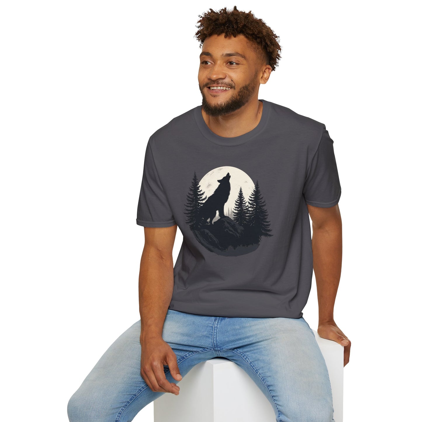 Howling Wolf in Moon Light T-Shirt