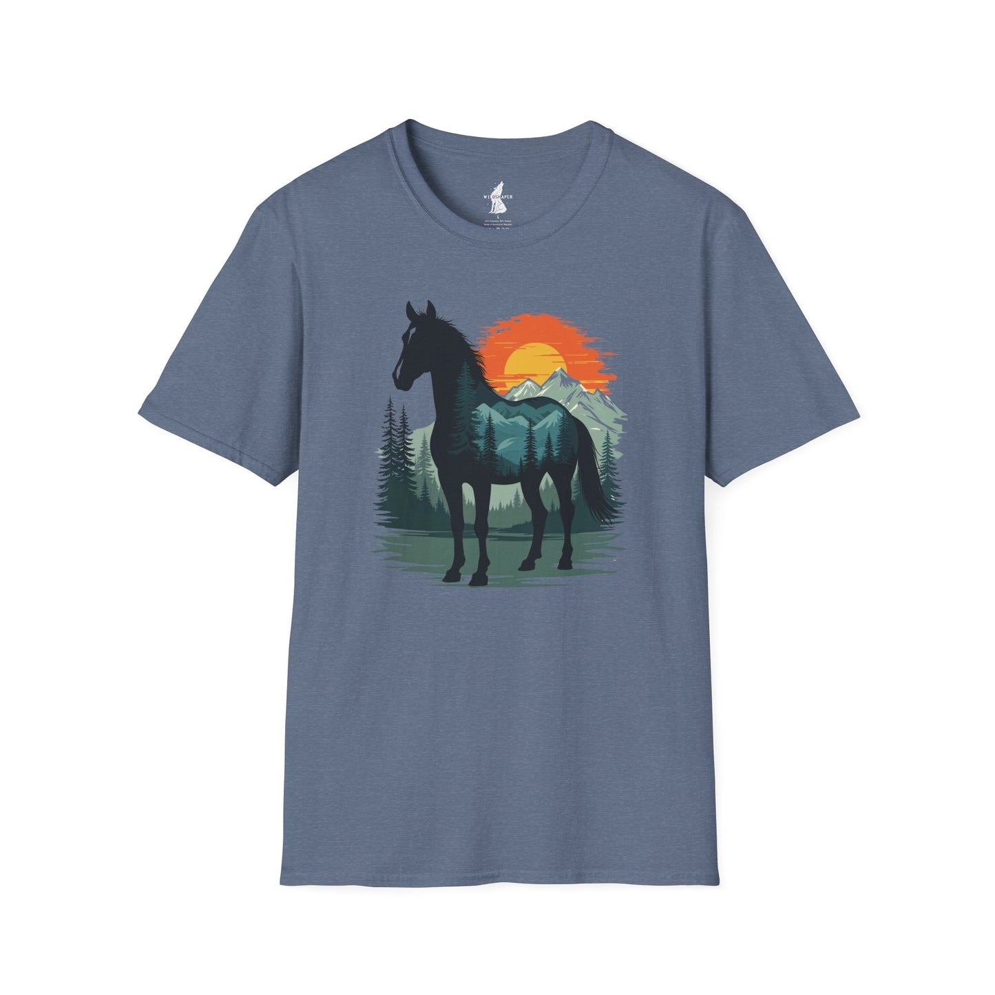 Mountain Sunset Horse Graphic T-Shirt