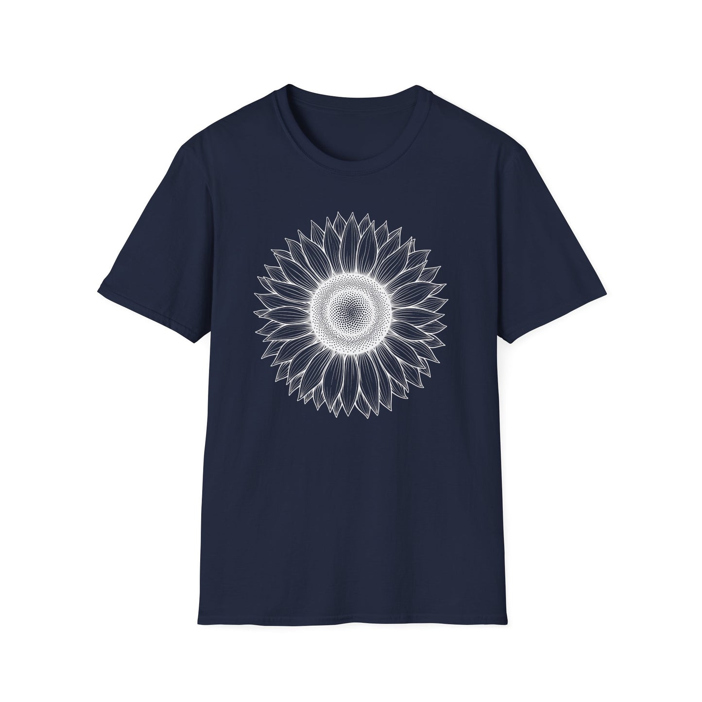 Sunflower Line Art T-Shirt
