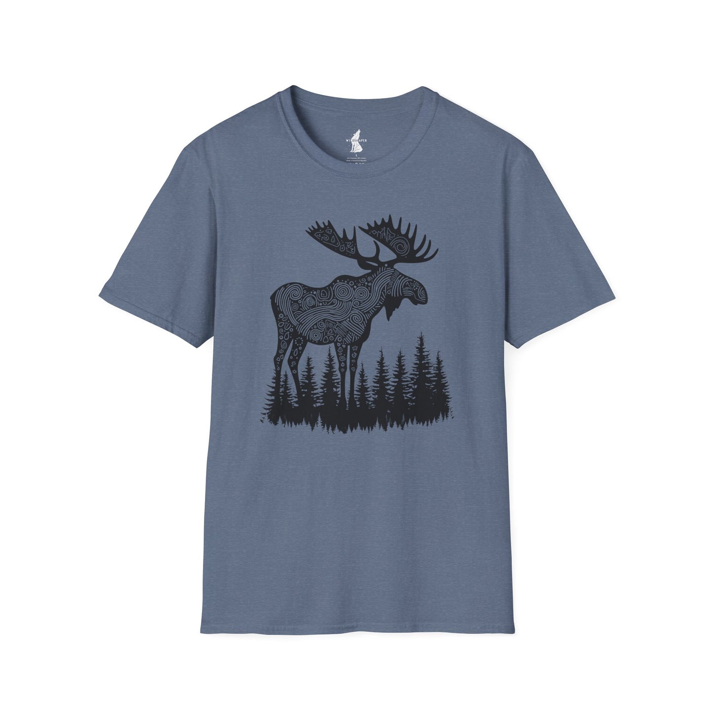 Moose Line Art Graphic T-Shirt