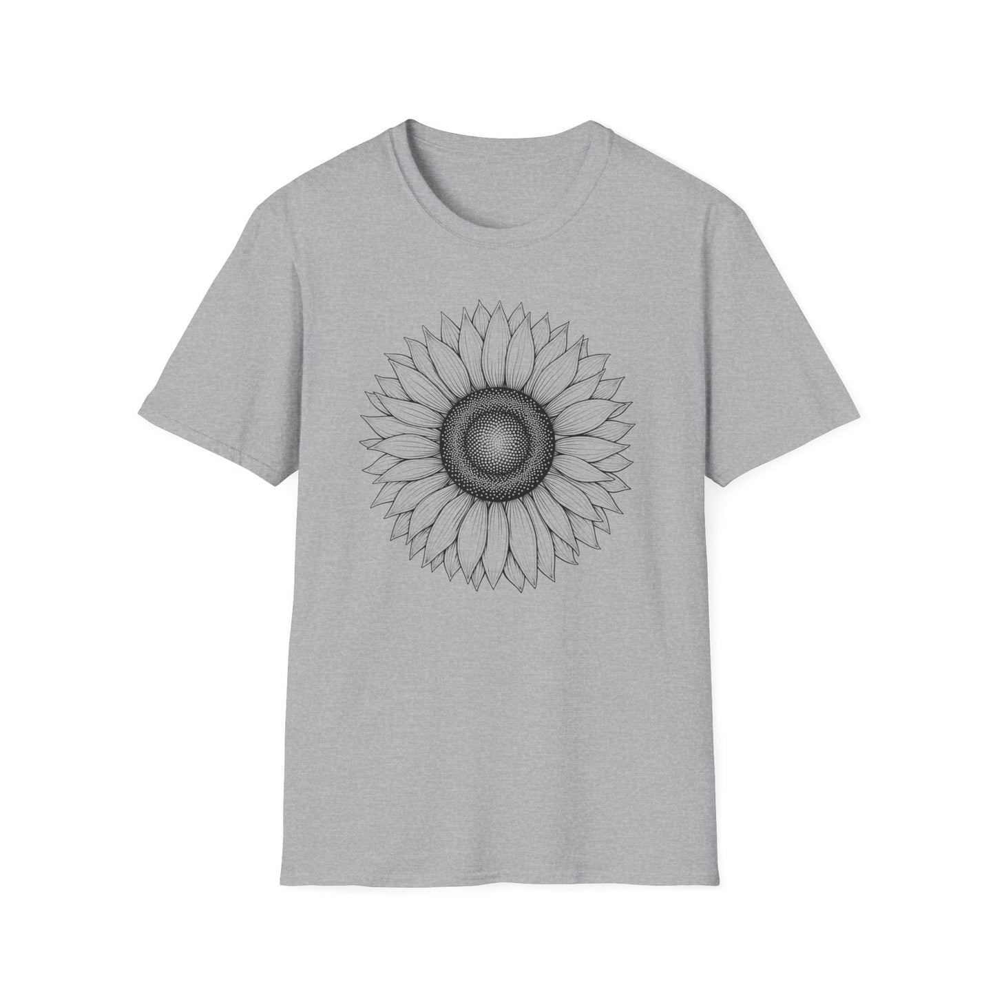 Sunflower Line Art T-Shirt