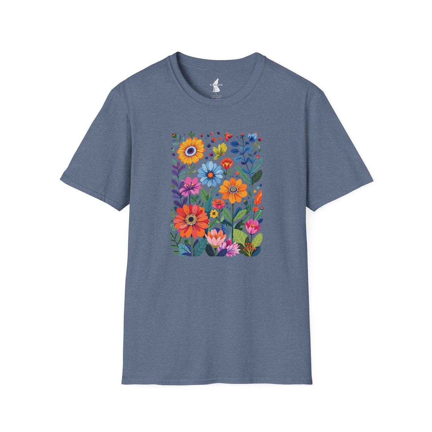Vibrant Flower Art T-Shirt