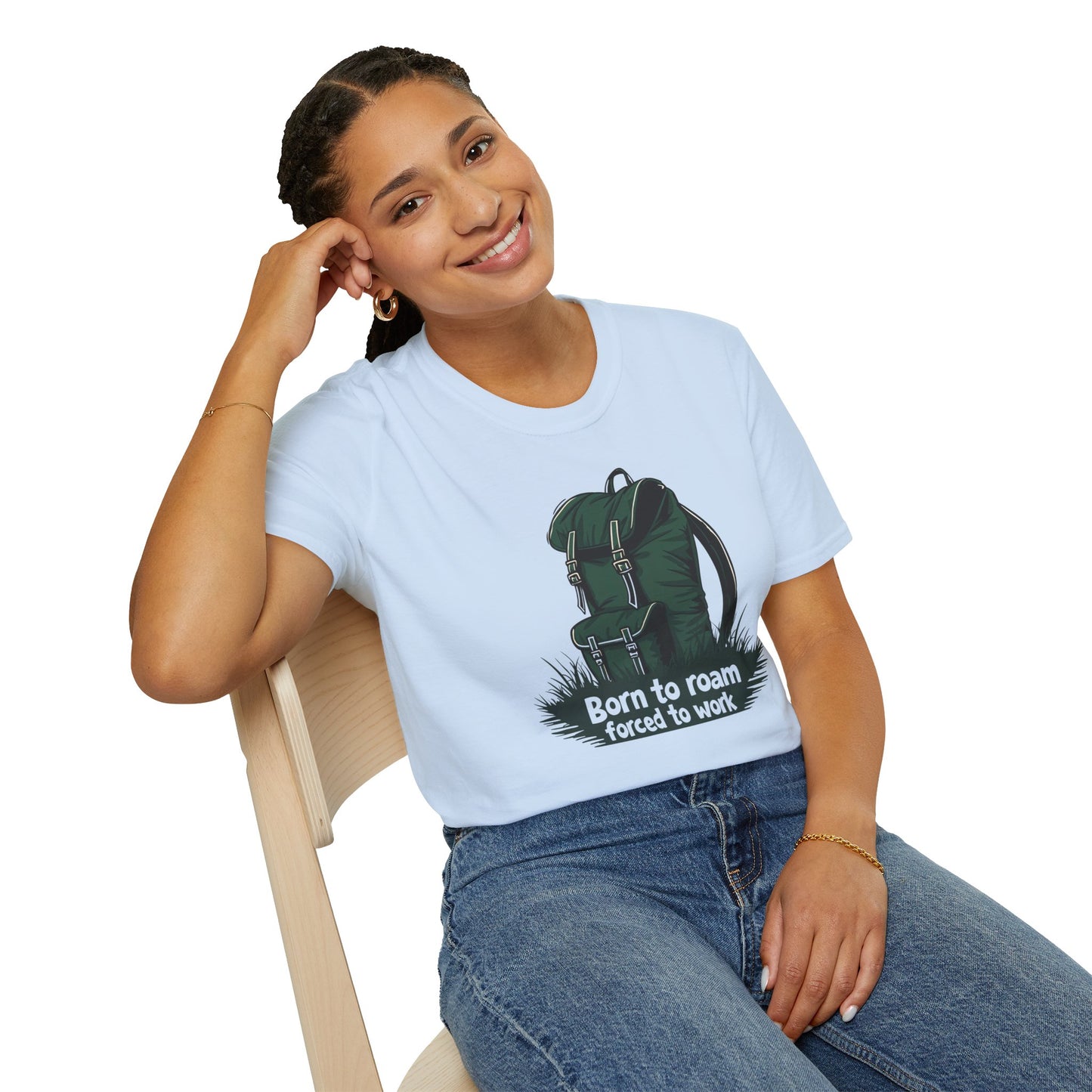 Born To Roam Forced To Work Traveler T-Shirt