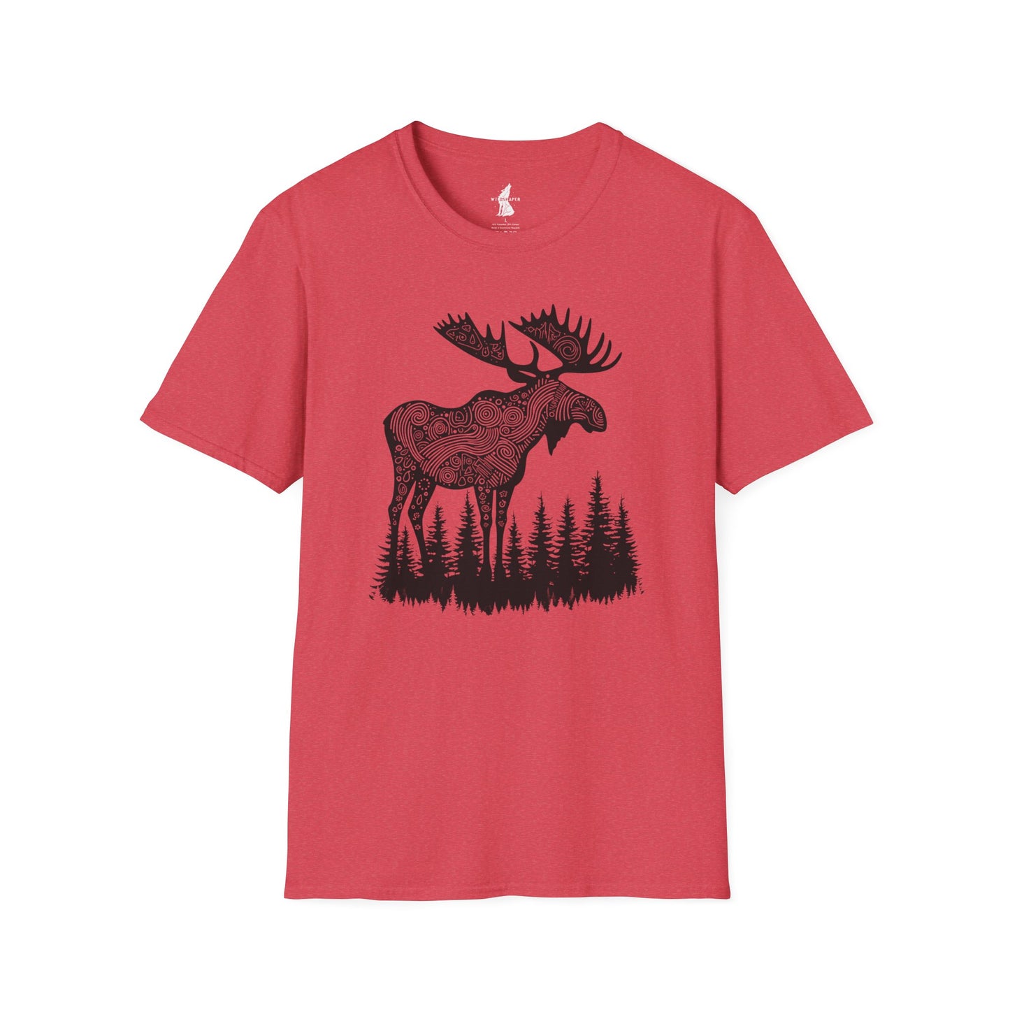 Moose Line Art Graphic T-Shirt