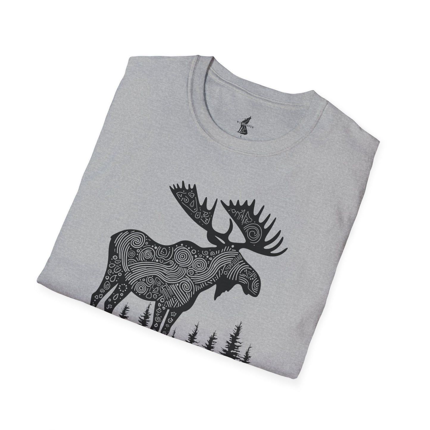 Moose Line Art Graphic T-Shirt