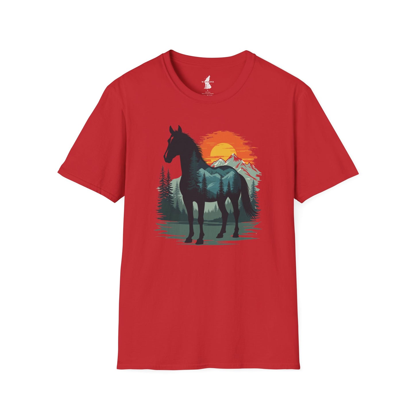 Mountain Sunset Horse Graphic T-Shirt