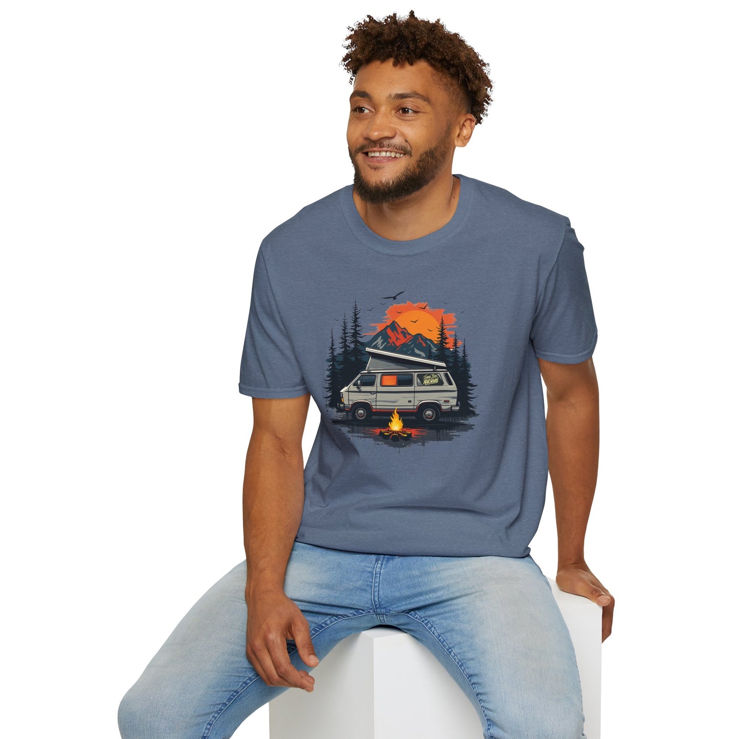 RV Camping Sunset View Graphic T-Shirt