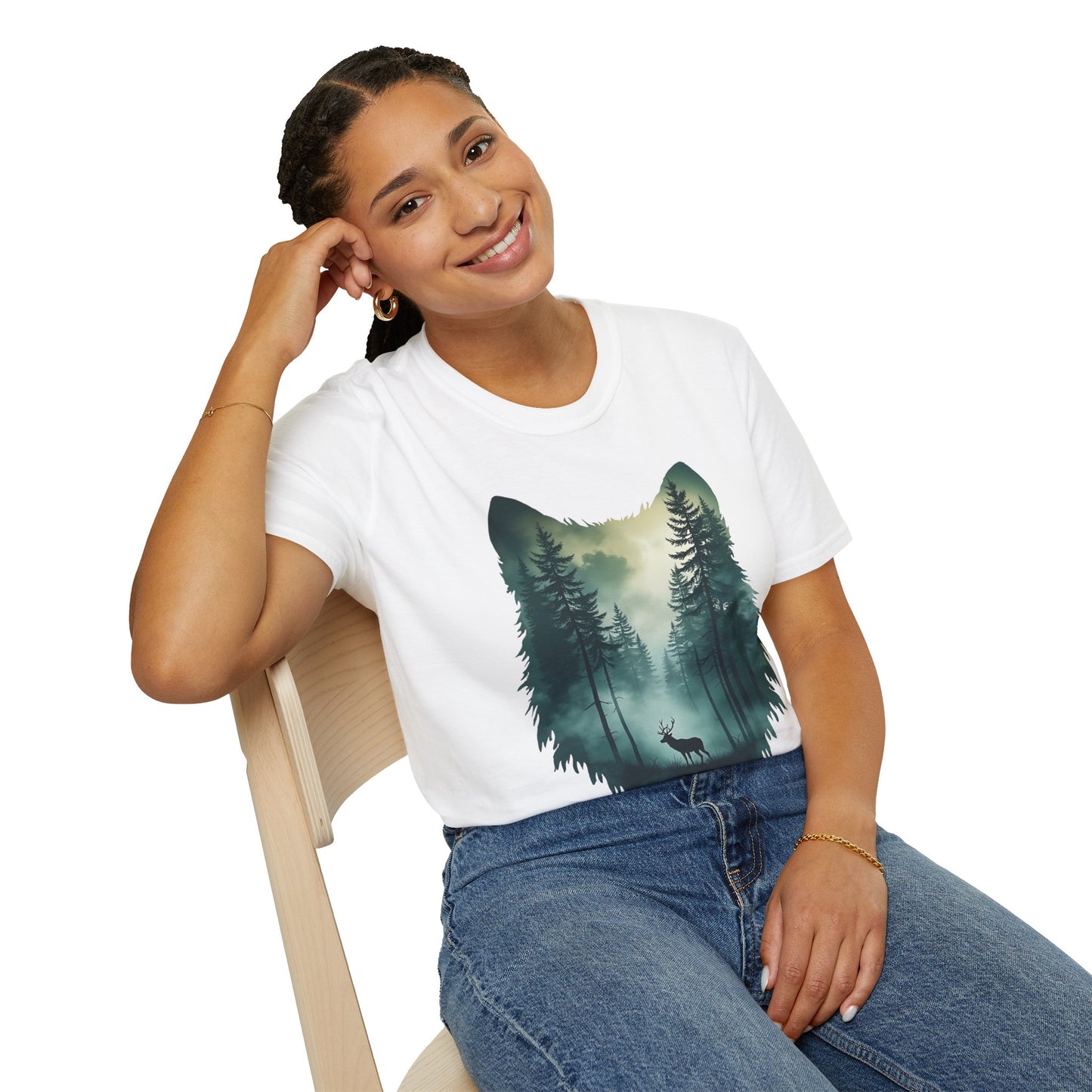 Wolf face Forest T-Shirt