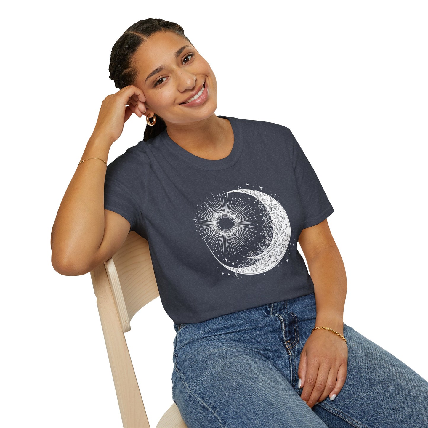 Sun & Moon Yin Yang Graphic T-Shirt