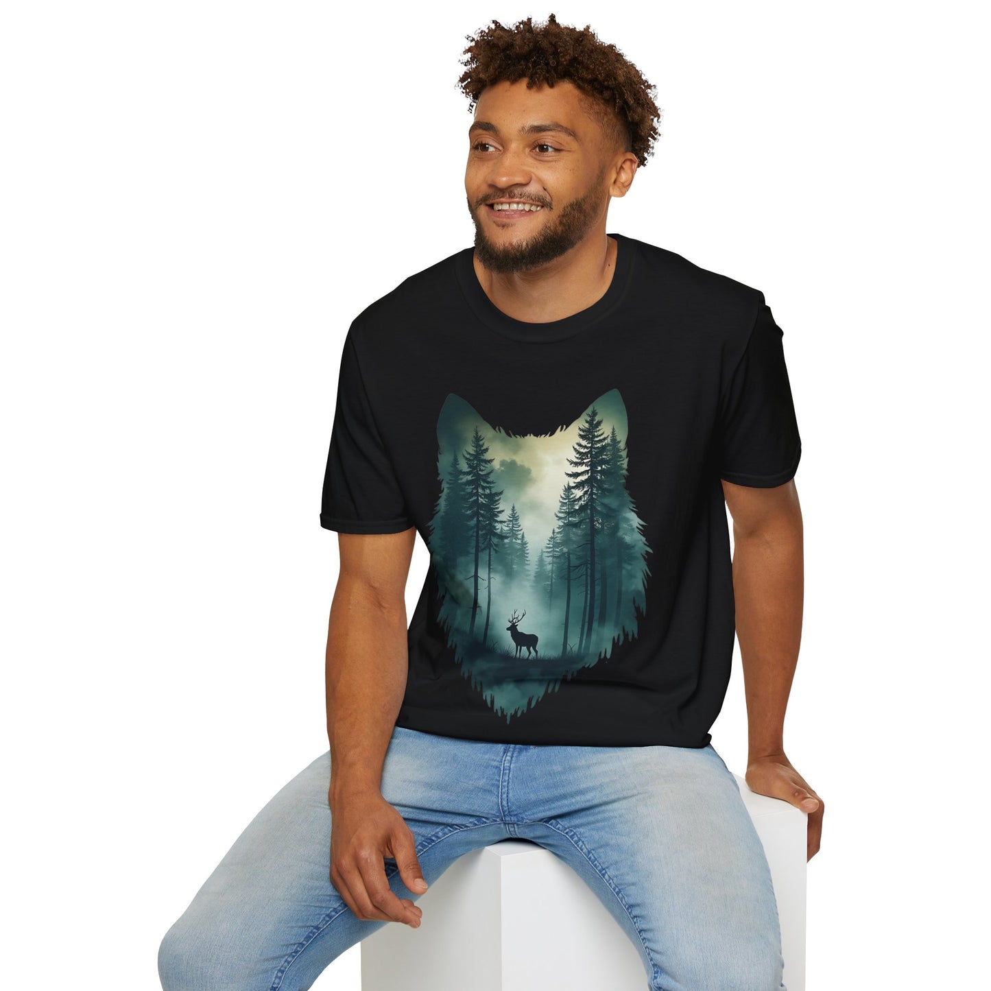 Wolf face Forest T-Shirt