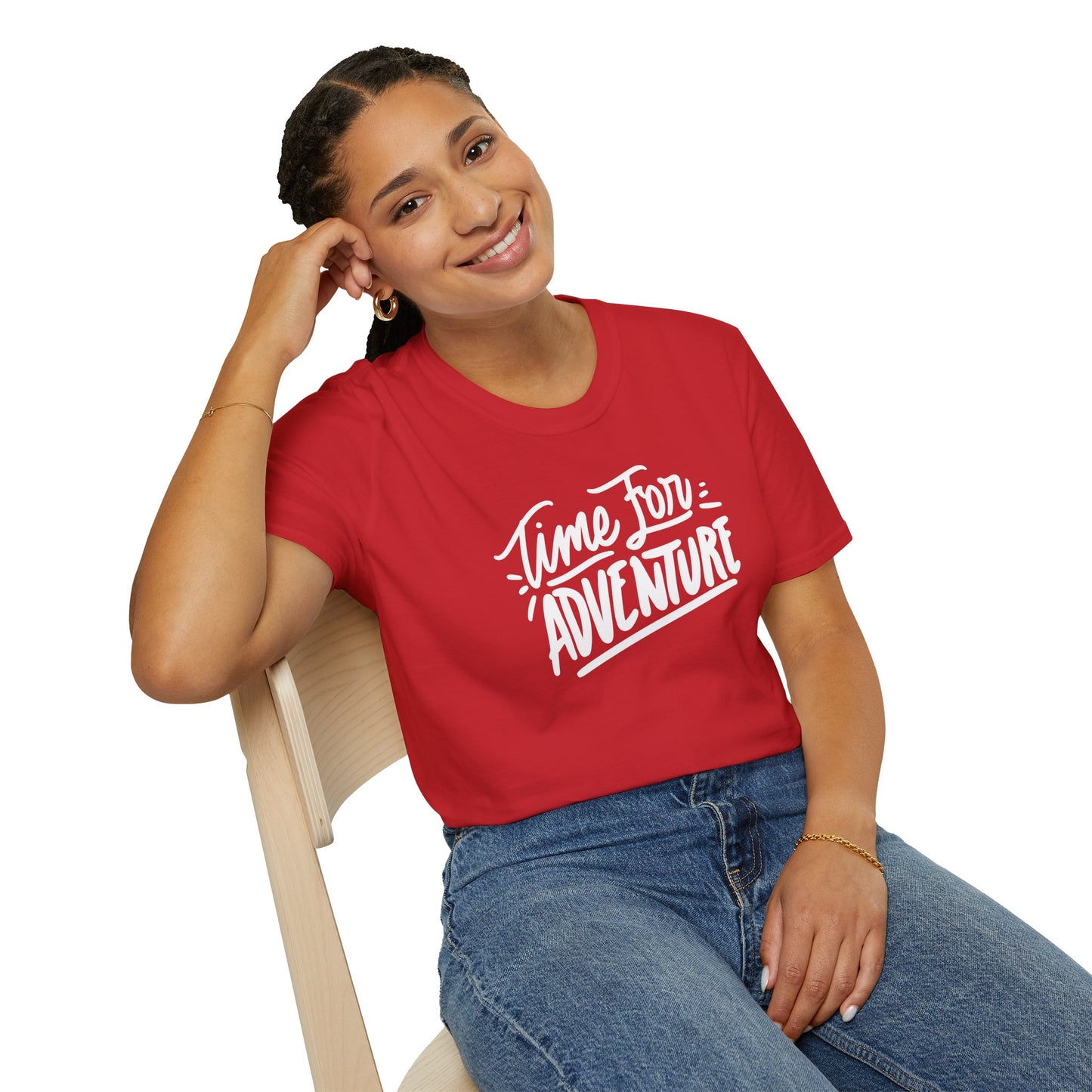 Time For Adventure text Graphic T-Shirt