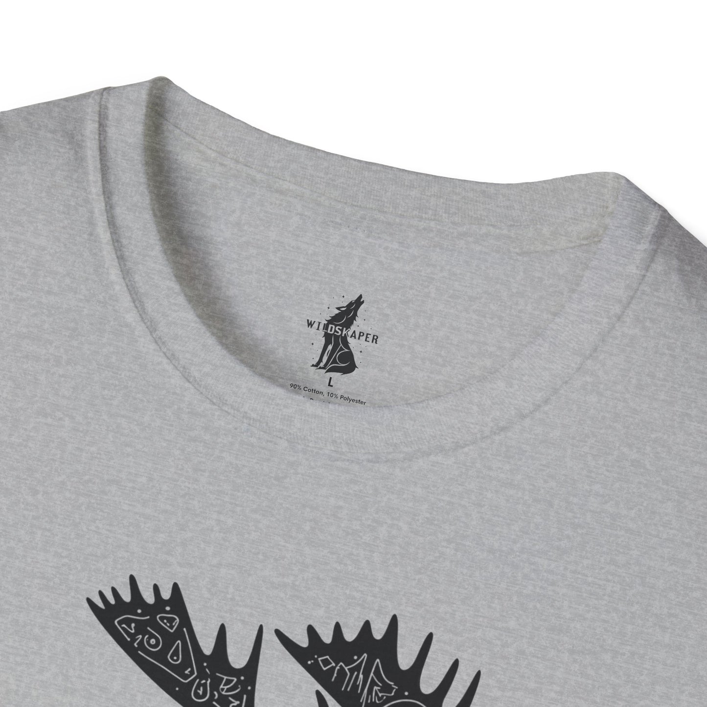 Moose Line Art Graphic T-Shirt