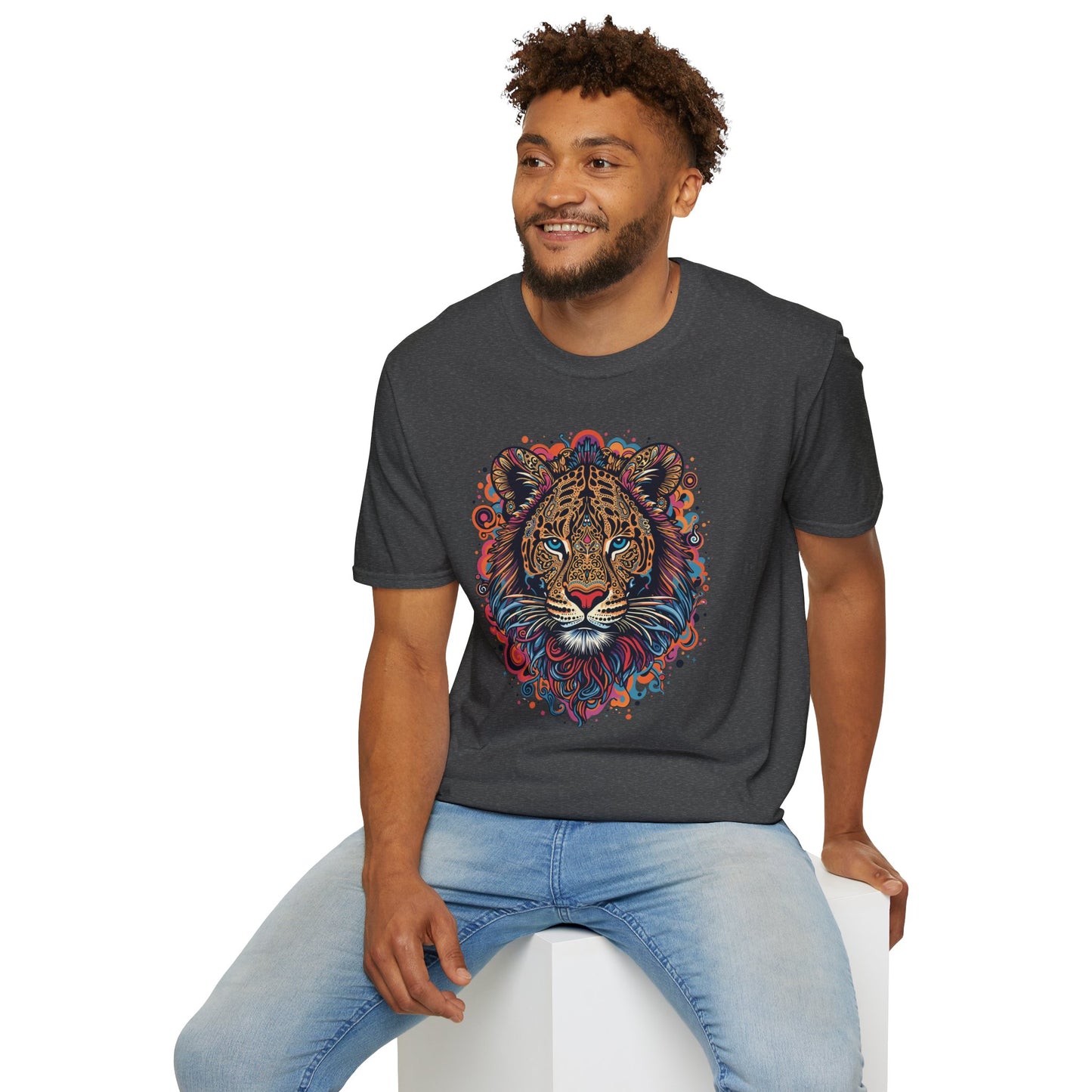 Vibrant Lion Eye-Catching Graphic T-Shirt