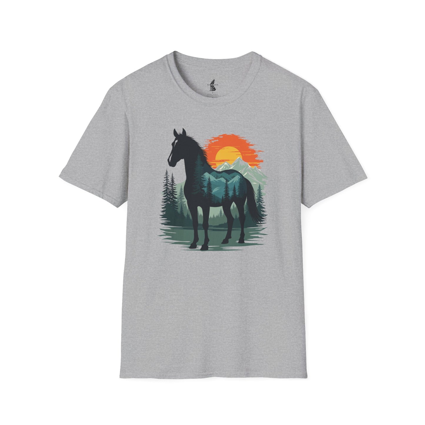 Mountain Sunset Horse Graphic T-Shirt