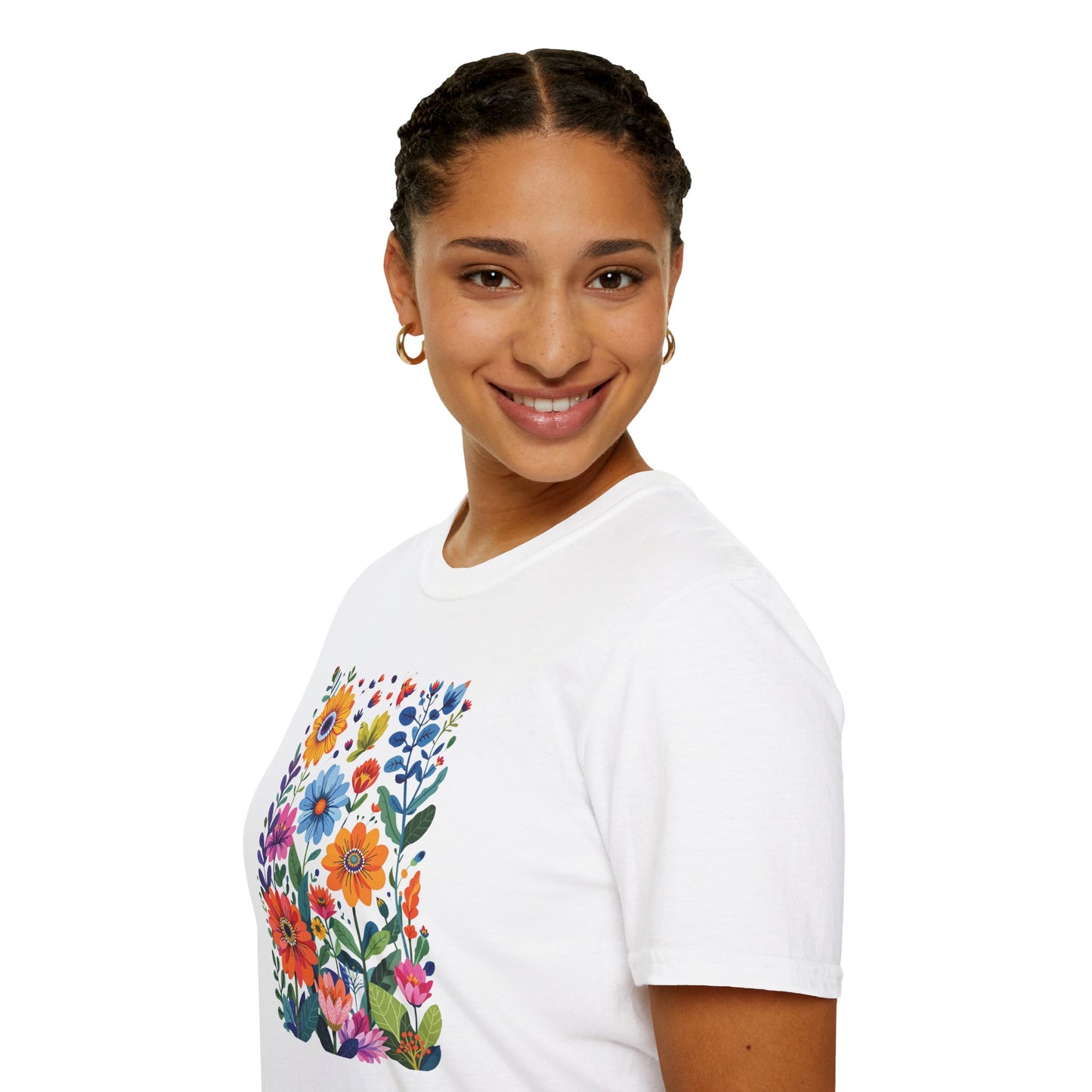 Vibrant Flower Art T-Shirt
