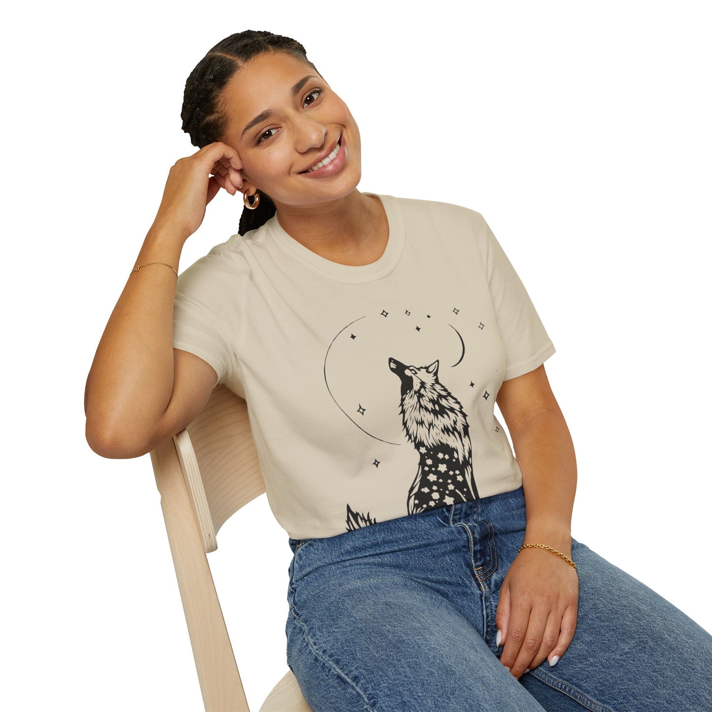 Celestial Howling Wolf T-Shirt