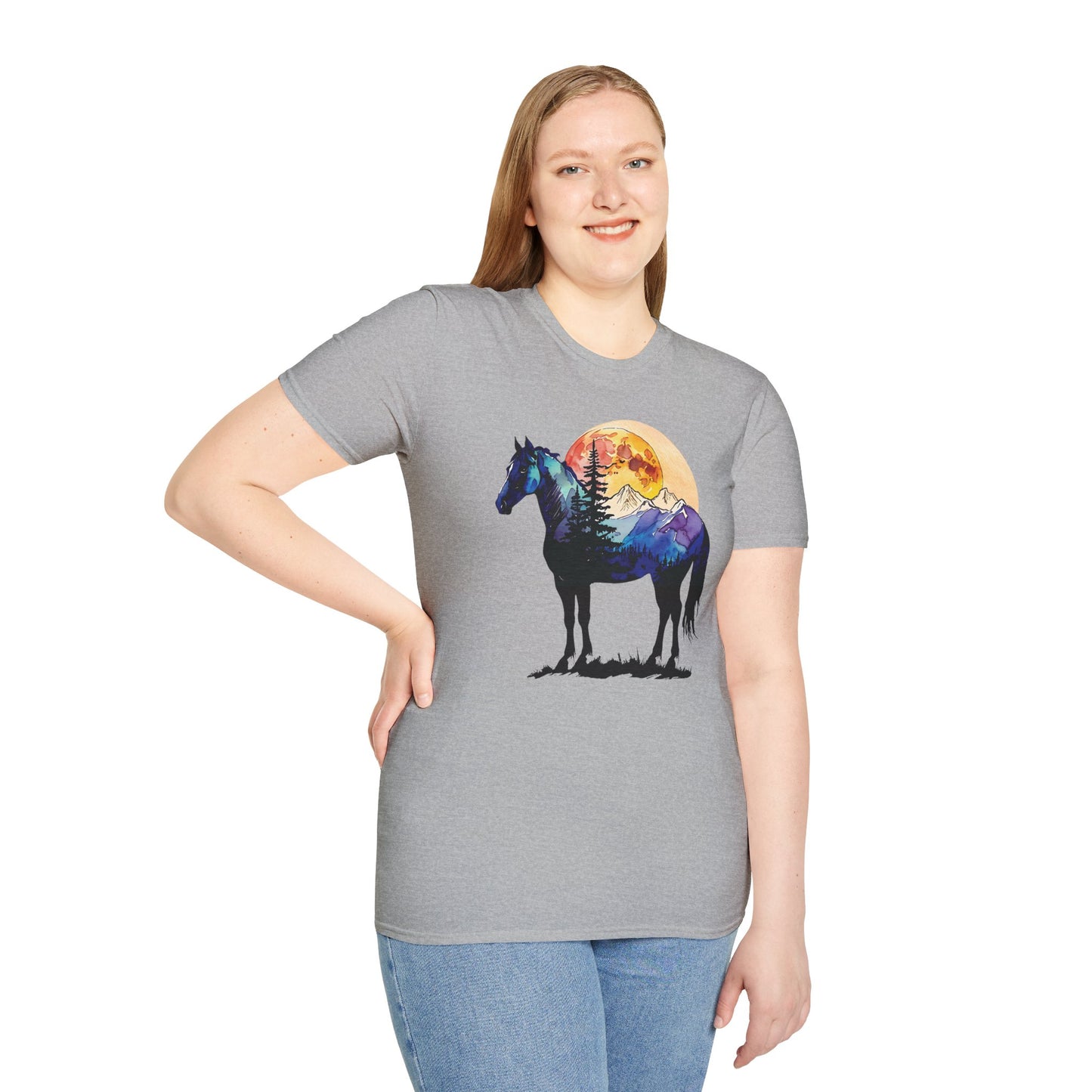 Mountain Sunset Horse T-Shirt