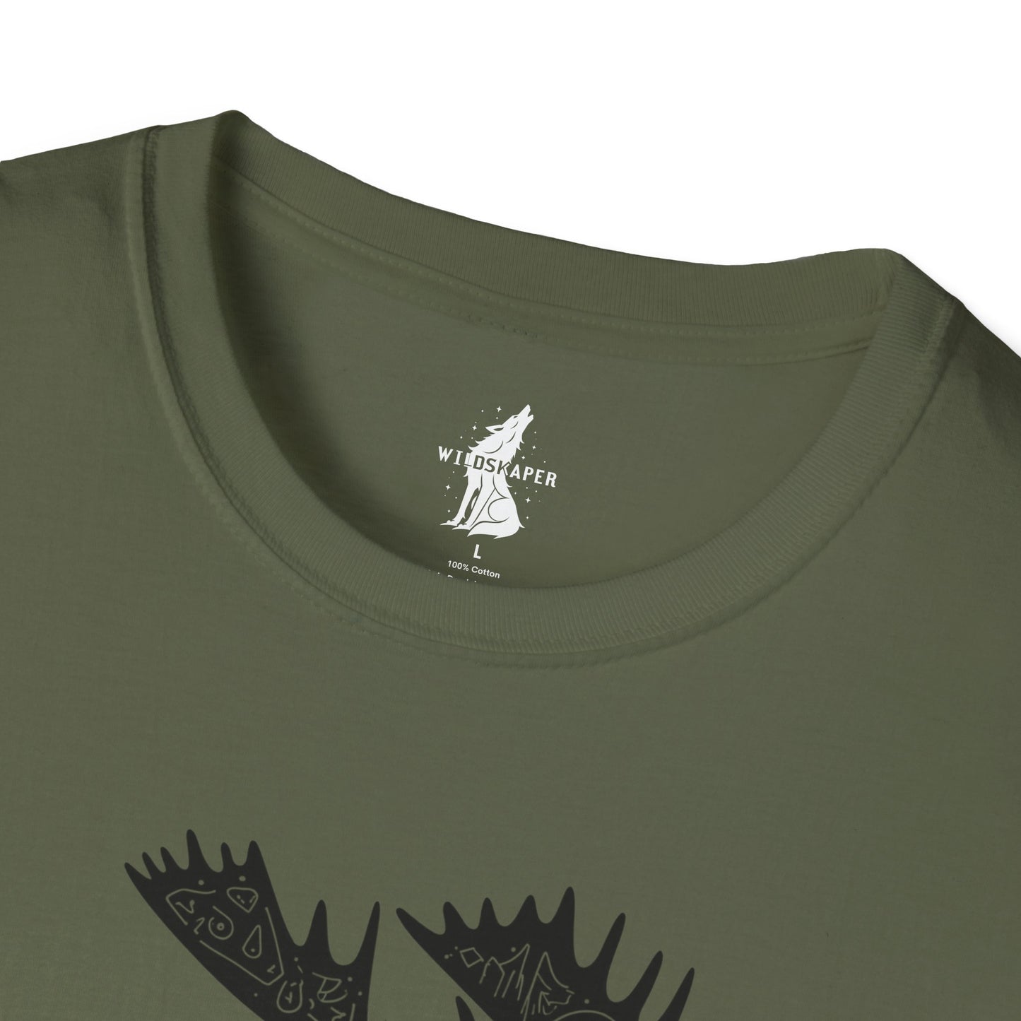 Moose Line Art Graphic T-Shirt