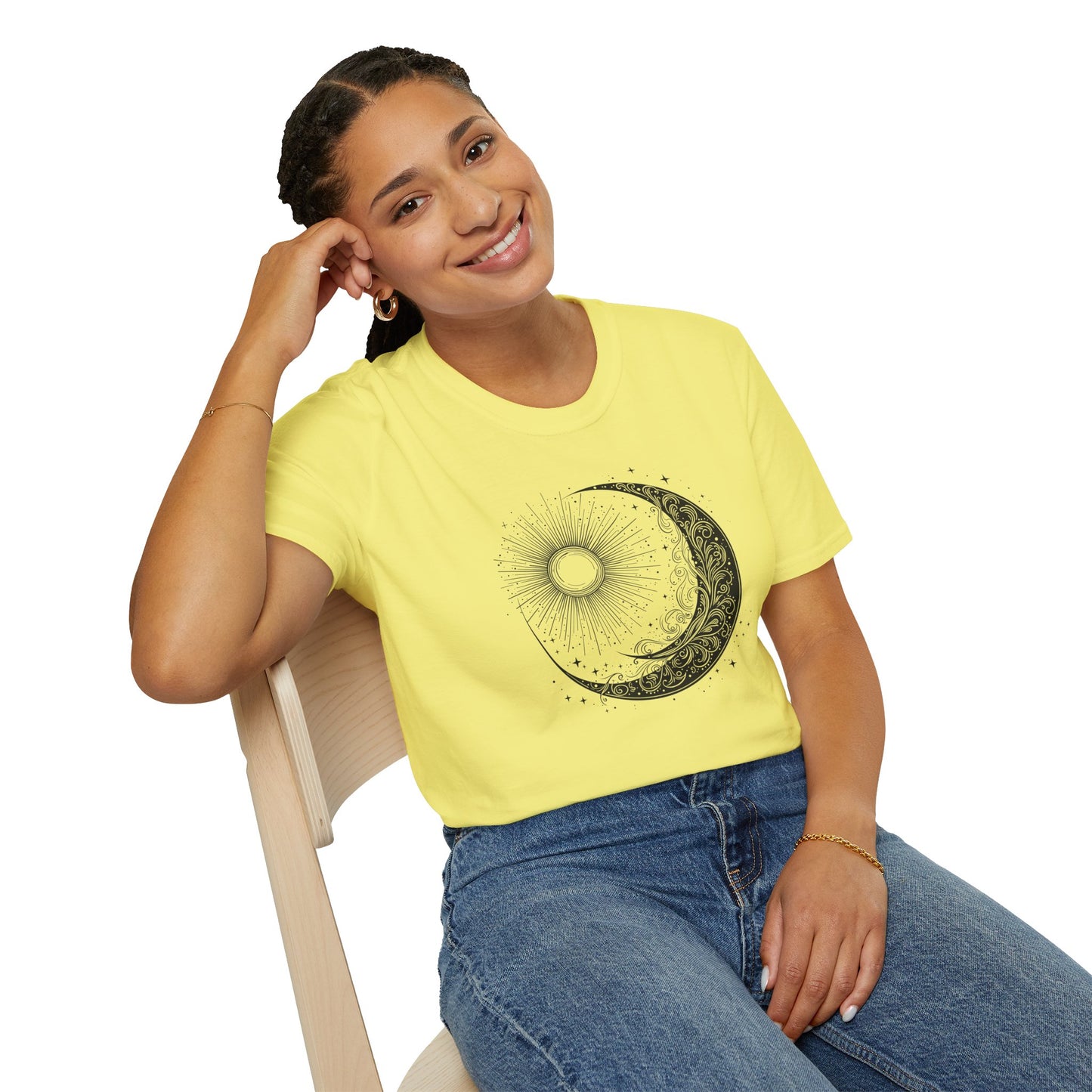 Sun & Moon Yin Yang Graphic T-Shirt