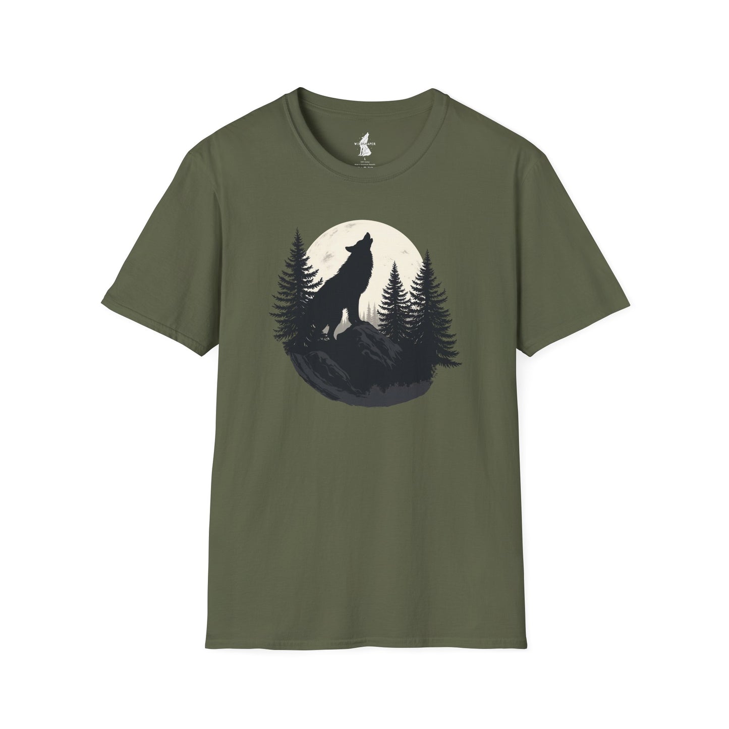 Howling Wolf in Moon Light T-Shirt