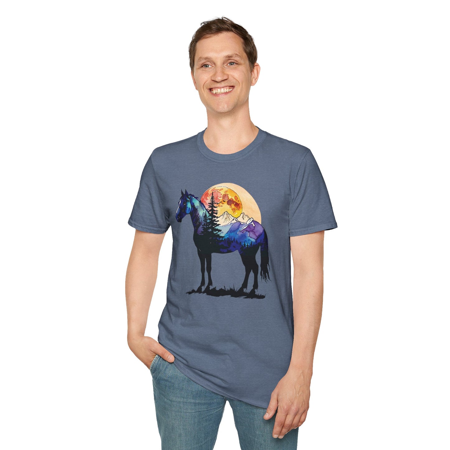 Mountain Sunset Horse T-Shirt
