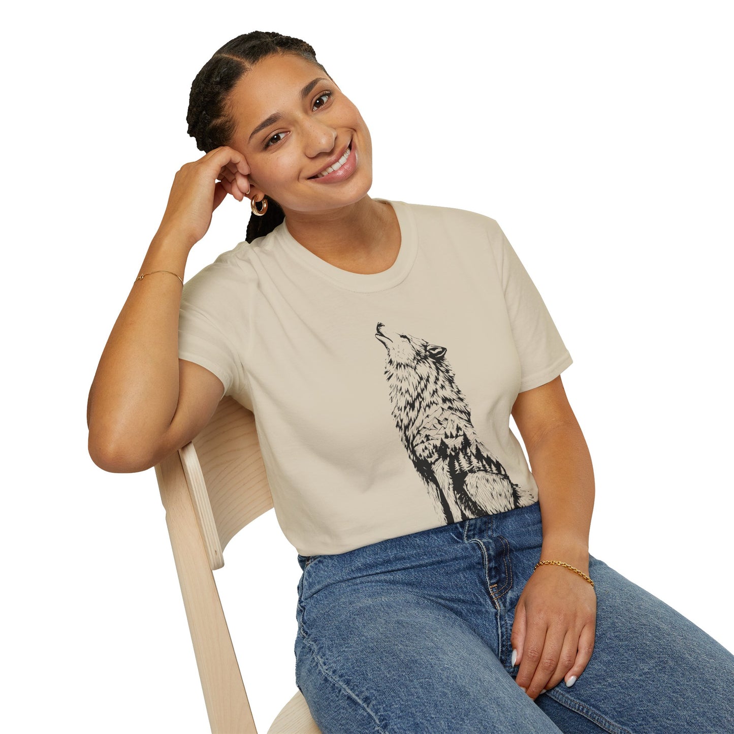 Howling Wolf Silhouette Nature T-Shirt
