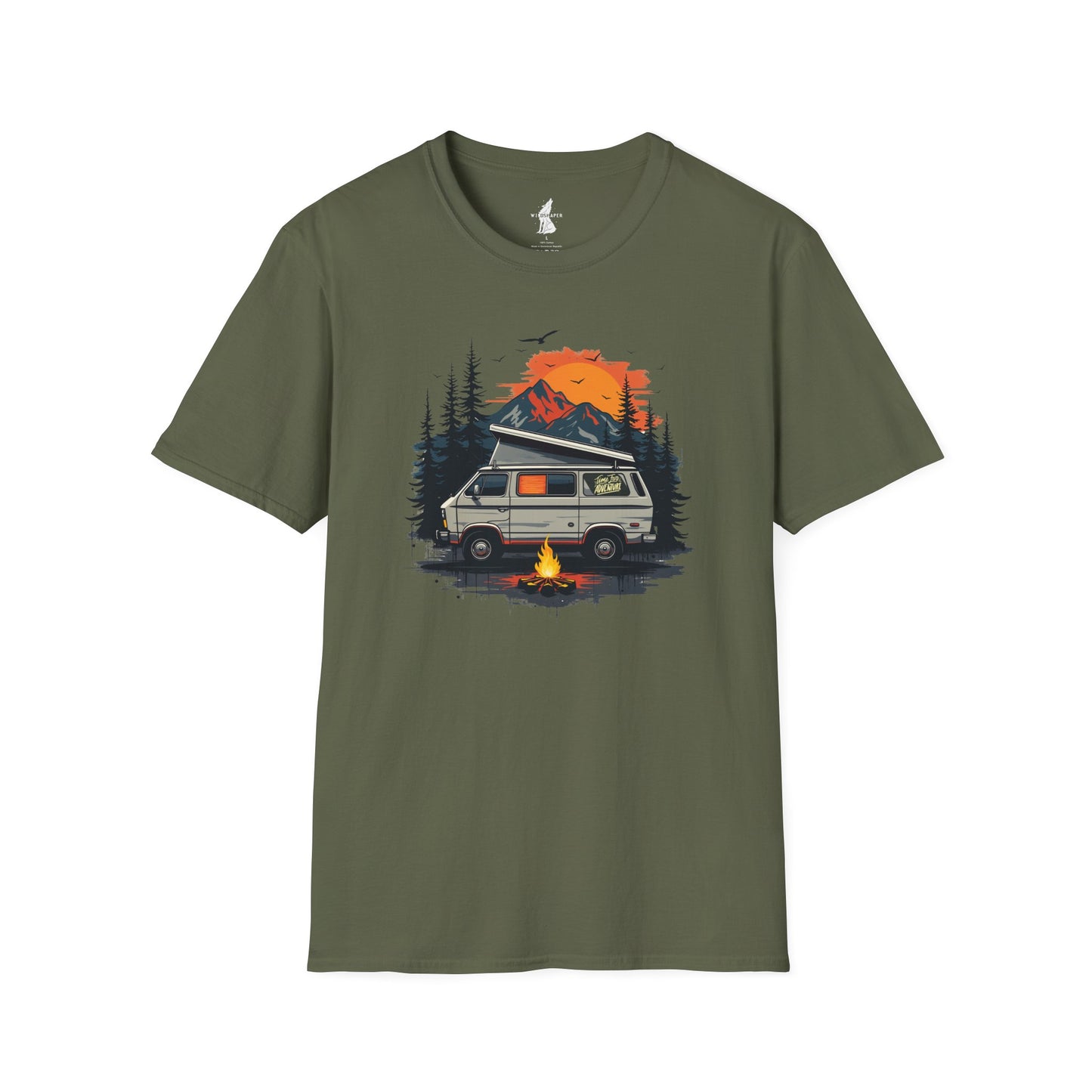 RV Camping Sunset View Graphic T-Shirt