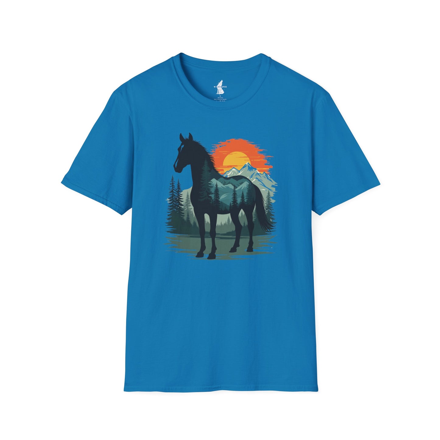 Mountain Sunset Horse Graphic T-Shirt