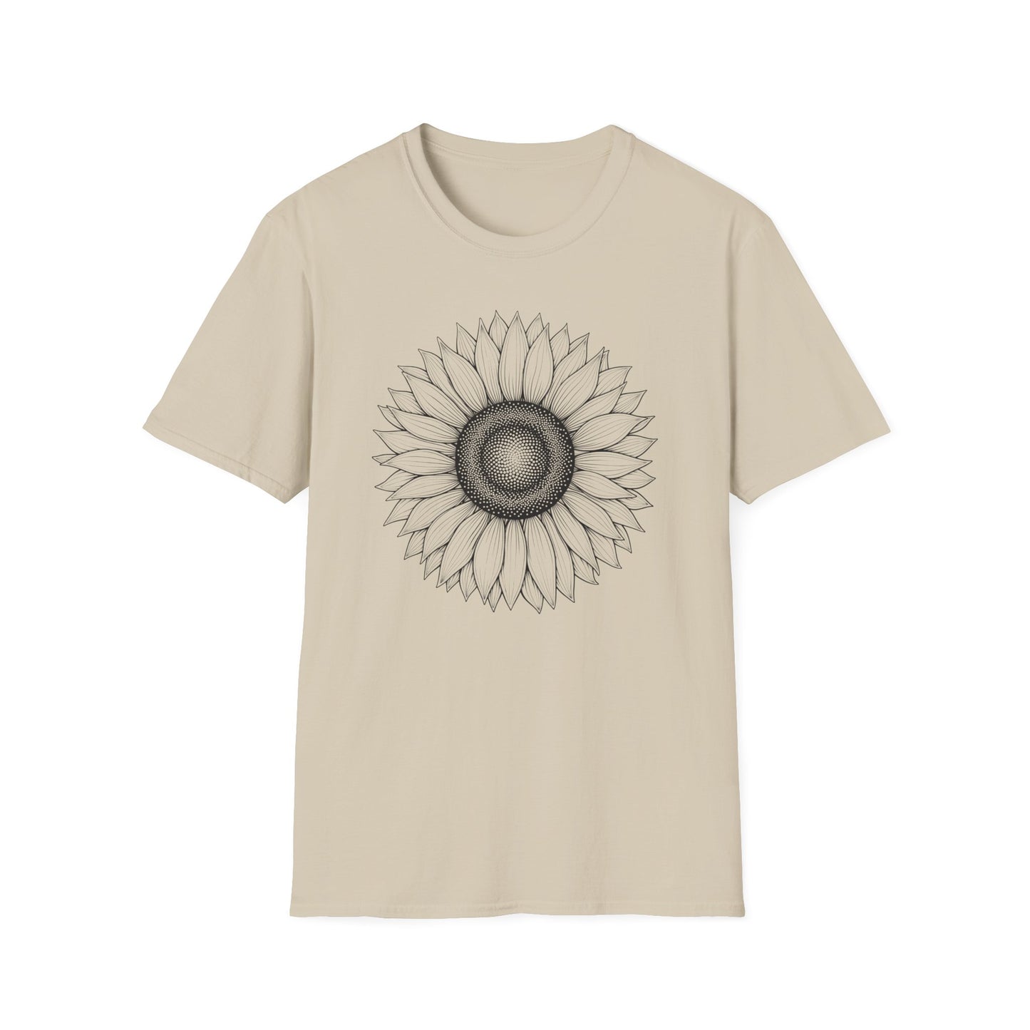 Sunflower Line Art T-Shirt