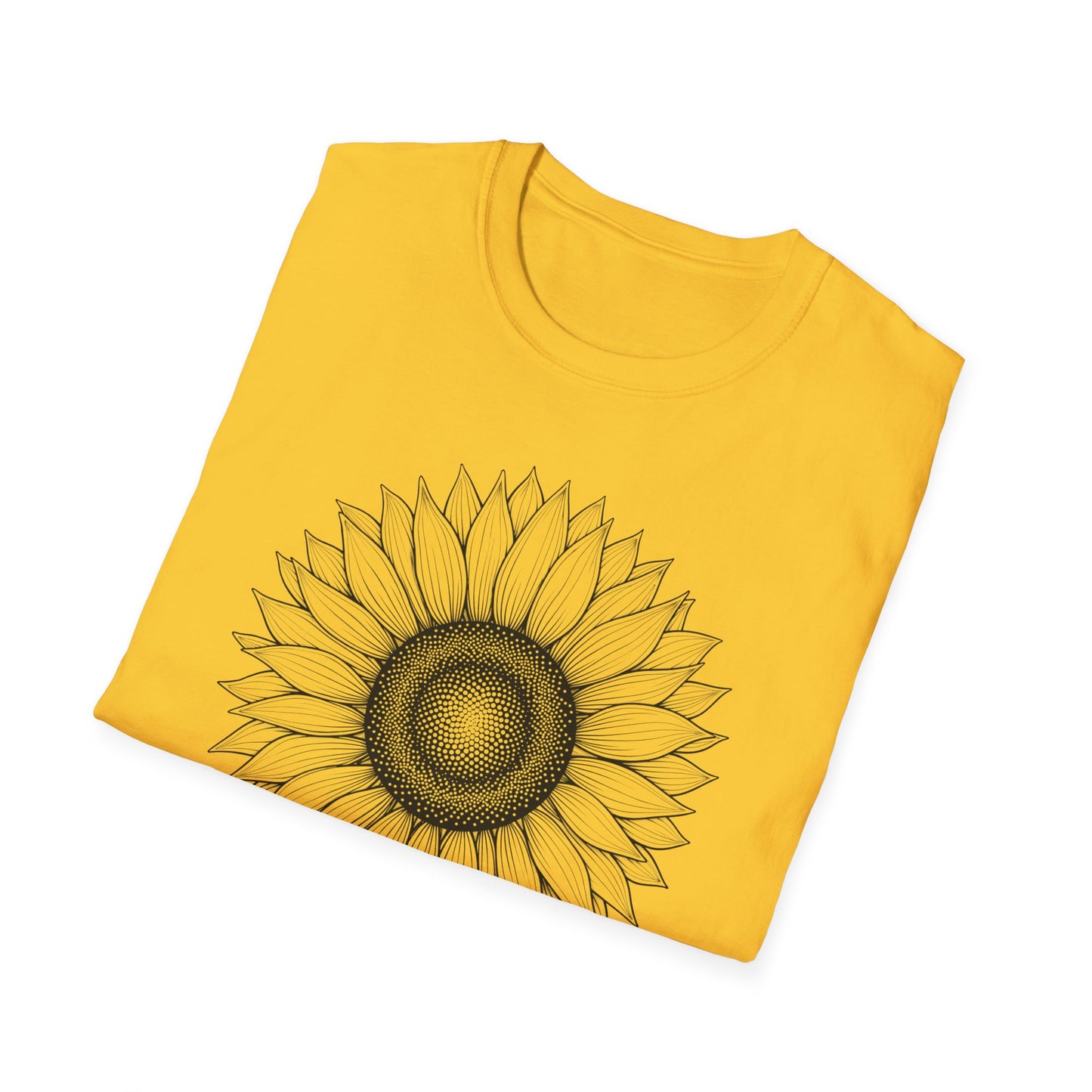 Sunflower Line Art T-Shirt