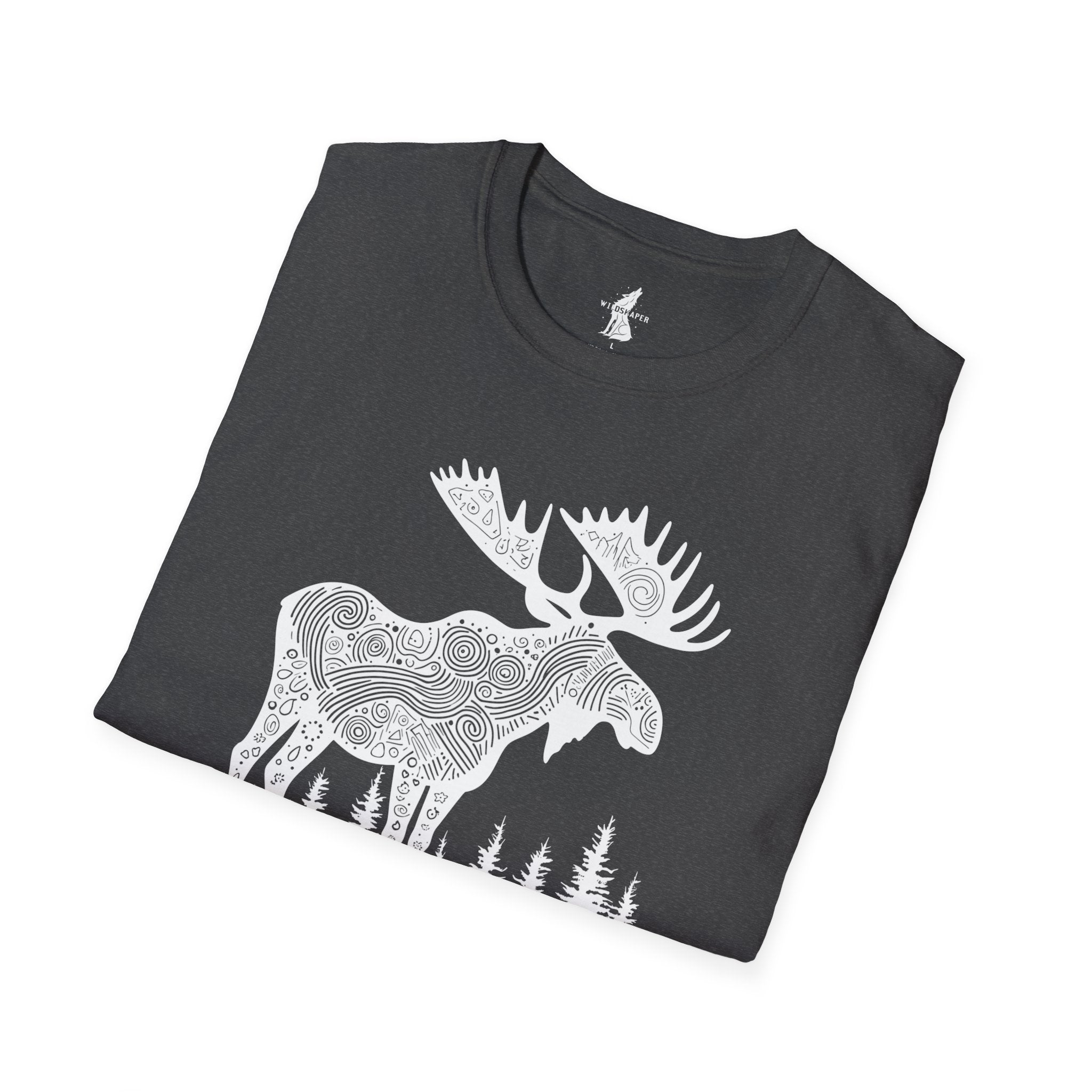 Moose Line Art Graphic T-Shirt