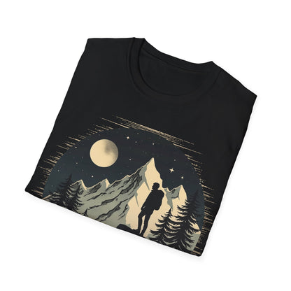 Adventure Awaits Unisex Softstyle T-Shirt | Mountain Graphic Tee