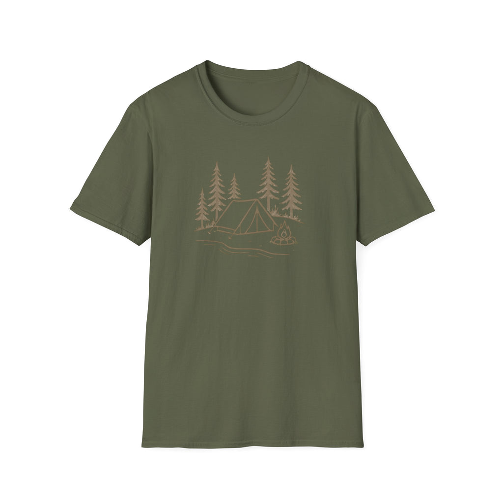 Camping Tent and Campfire T-Shirt