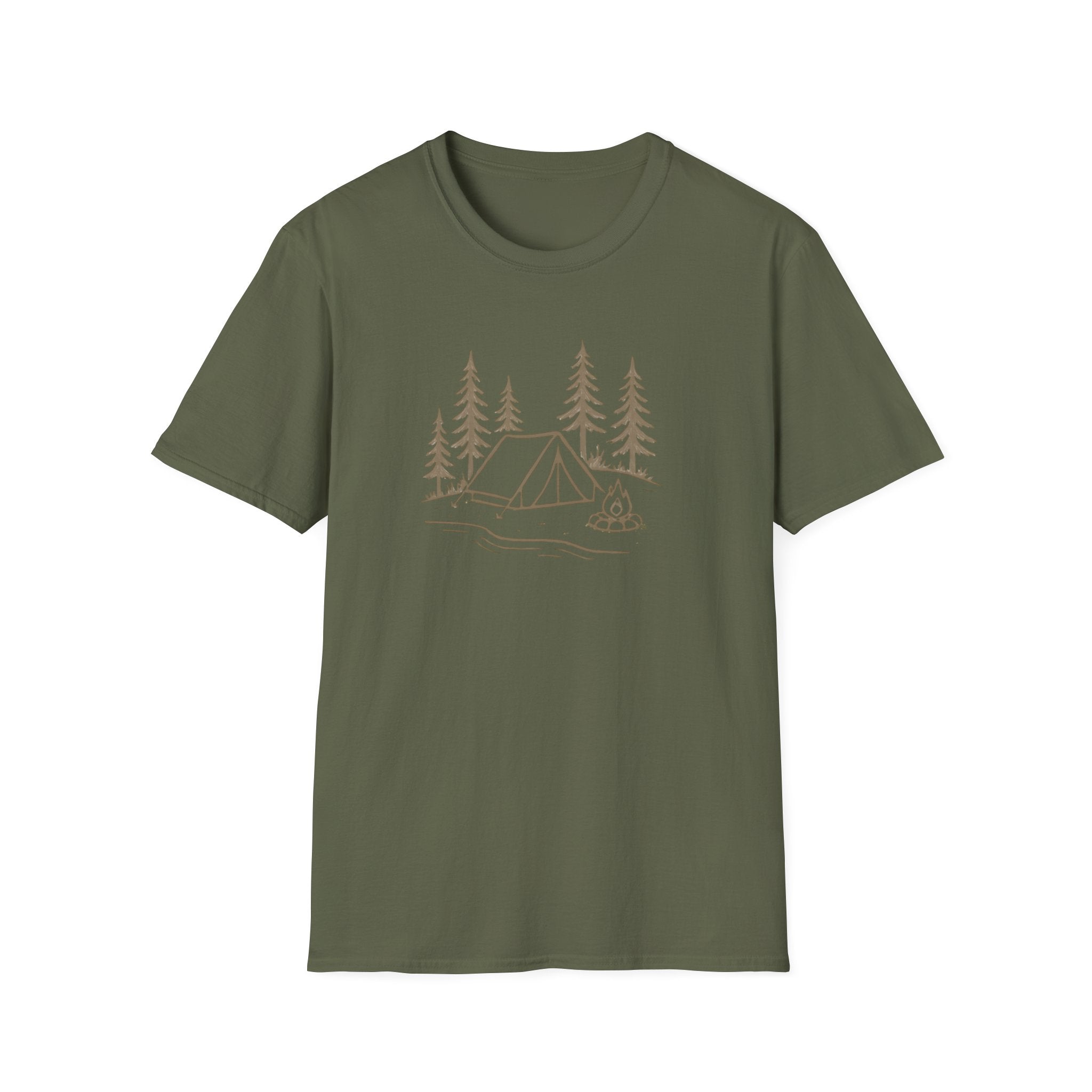 Camping Tent and Campfire T-Shirt