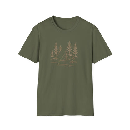 Camping Tent and Campfire T-Shirt