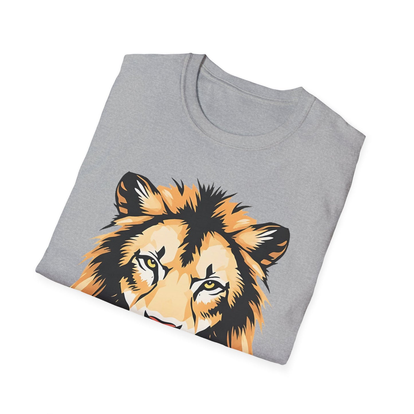 Majestic Lion Unisex Softstyle T-Shirt - Bold Wild Animal Graphic Tee