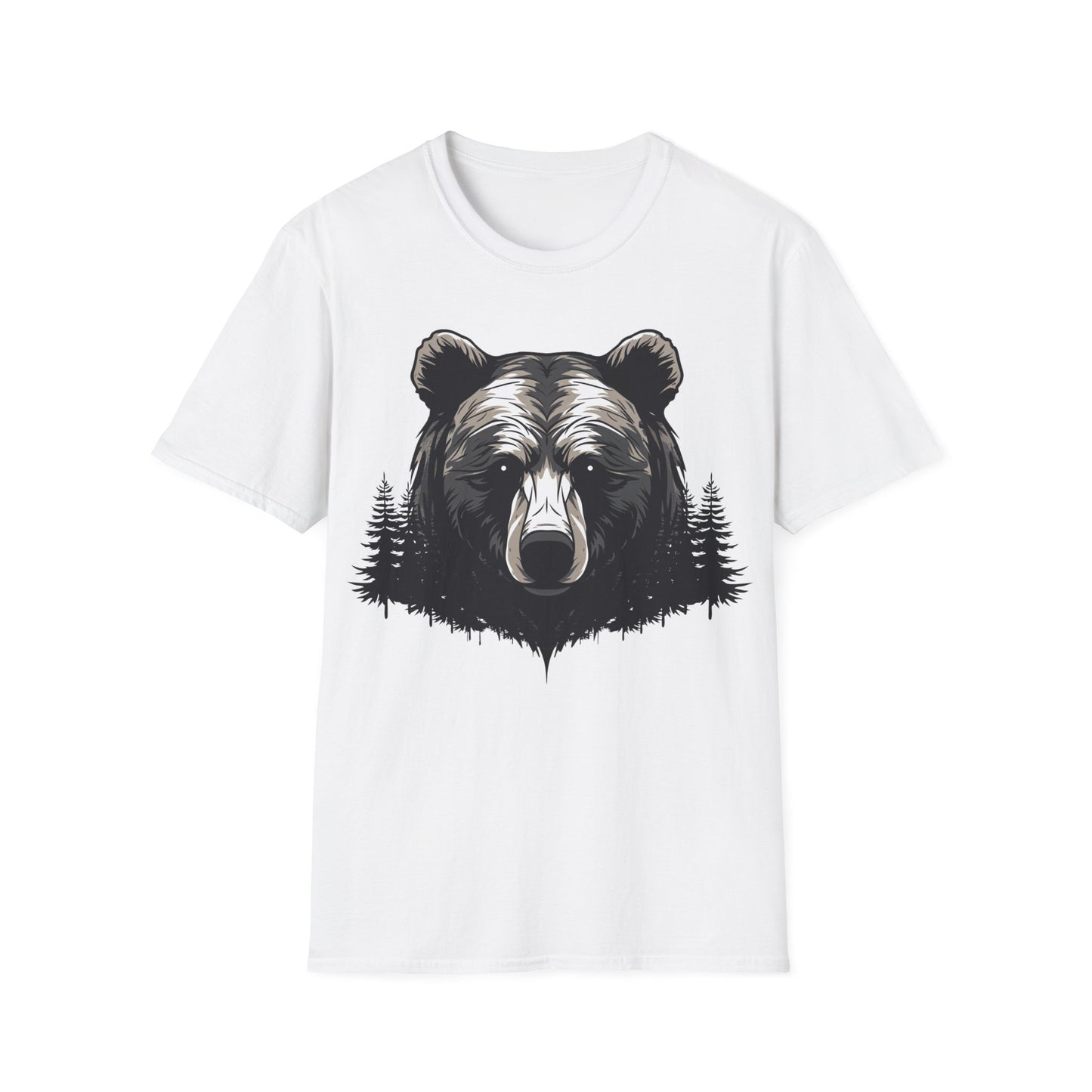 Unisex Bear Nature Softstyle T-Shirt - Wilderness Graphic Tee