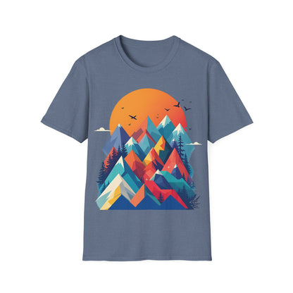 Mountain Sunset Unisex Softstyle T-Shirt │ Adventure & Nature Inspired