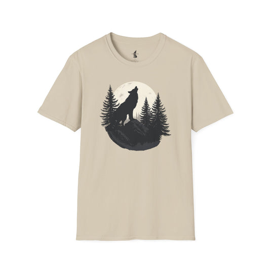 Howling Wolf in Moon Light T-Shirt