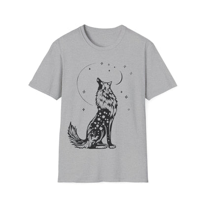 Howling Wolf Graphic Unisex Softstyle T-Shirt - Perfect for Nature Lovers