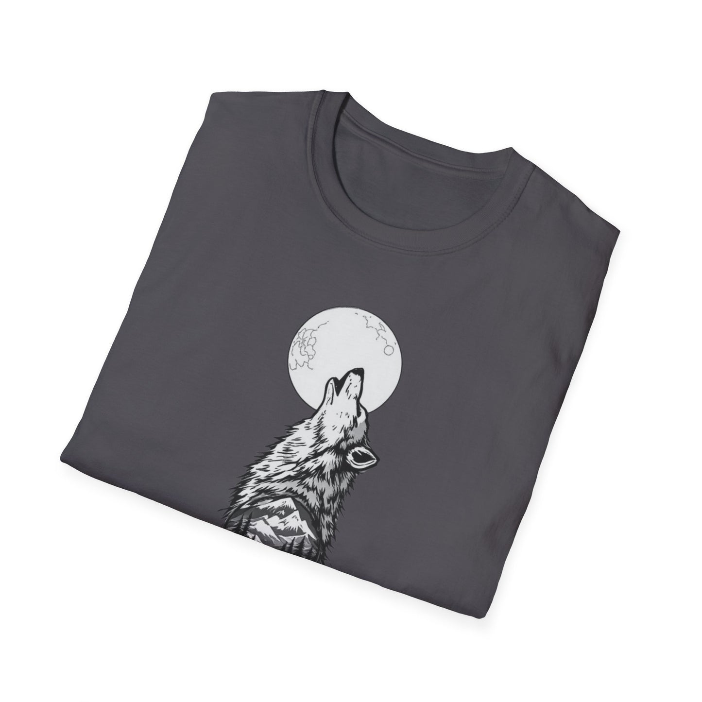 Howling Wolf Unisex Softstyle T-Shirt | Nature Lover Tee