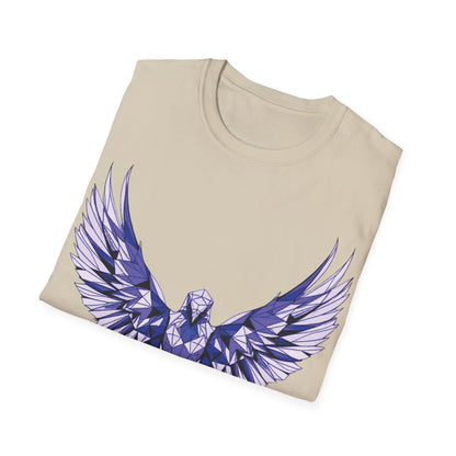 Majestic Purple Eagle Unisex Softstyle T-Shirt - Perfect for Nature Lovers