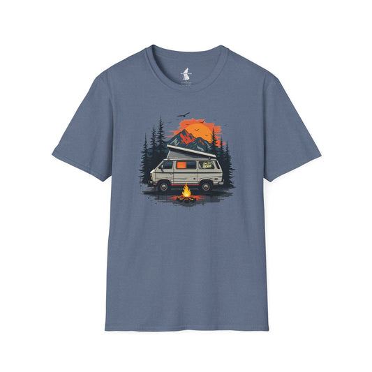 RV Camping Sunset View Graphic T-Shirt