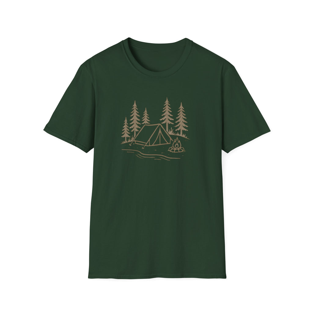 Camping Tent and Campfire T-Shirt