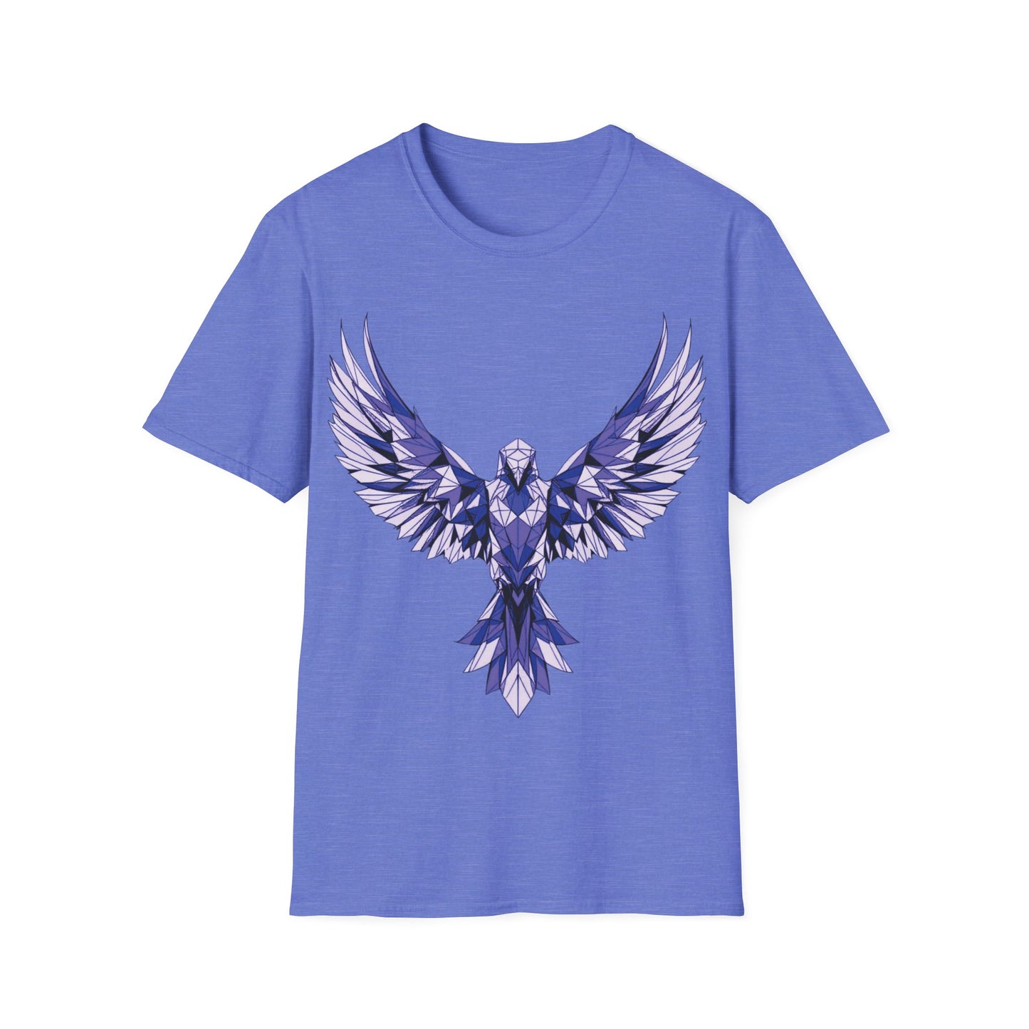 Majestic Purple Eagle Unisex Softstyle T-Shirt - Perfect for Nature Lovers